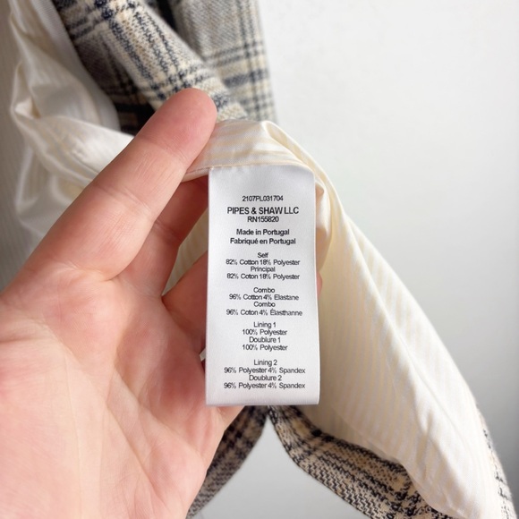 Veronica Beard Oria Double Breasted Dickey Jacket Blazer Black Tan Size 2 - Picture 10 of 10